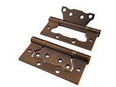 Петля без врезки универс. РЕНЦ 100*75*2,5 (кофе, арт. IN100-2BB FH CF)