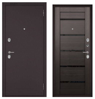 BULDOORS FAMILY ECO, МДФ ларче шоколад CR-142 lakobel black, 2 замка