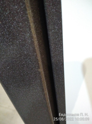 Бульдорс MASS-90 три контура, букле шоколад, МДФ Ларче белый 9S-130, хром, 2050*960, правая, лот Н891487