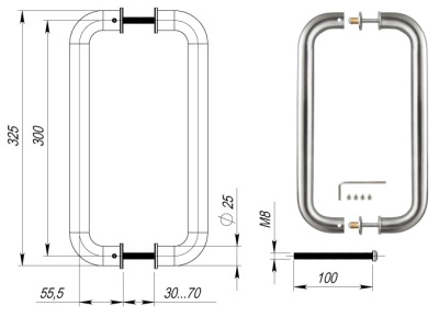 Ручка-скоба 300 мм