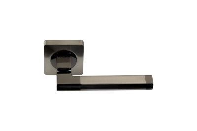 Дверная ручка Silver Паллини Салерно PAL-101-S SN/BN, черный никель