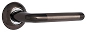 Дверная ручка Бари на круглой розетке (черный никель/хром BN/CP)