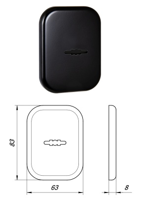 Накладка сувальдная ESC.S.XL/K.486 BL (автошторка)
