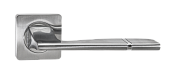 Дверная ручка Риволи на квадратной розетке (INDH 72-02, SC/CP хром матовый/хром блестящий)