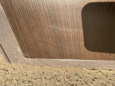 Buldoors MASS 90, букле шоколад, МДФ ларче шоколад 9S-104, МДФ ларче белый 9S-104, хром, 2050*960, правая, лот C086802