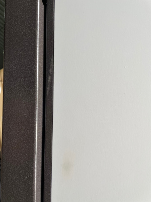 Бульдорс MASS-90 три контура, букле шоколад, МДФ белый софт, 9S-100, хром, 2050*880, левая, лот C086682