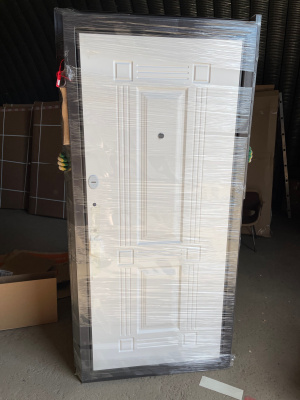 Бульдорс MASS-90, букле шоколад, МДФ ларче шоколад 9S-104, МДФ ларче белый 9S-104, хром, 2050*960, левая, лот 9261472